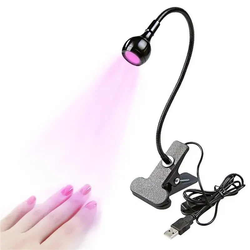 LED Table Lamp Nightlight Gooseneck Nail Lamp UV Curable Violet Lamp Mobile Phone Repair Lamp USB Clip Lamp Dormitory Lamp