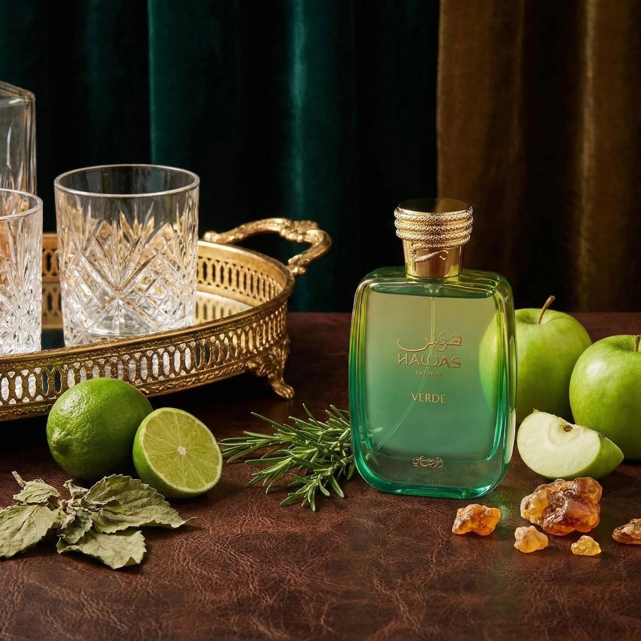 Rasasi Hawas Verde Long-Lasting EDP 100ml Men's Fresh Citrus Woody Perfume Rosemary Amber Scent