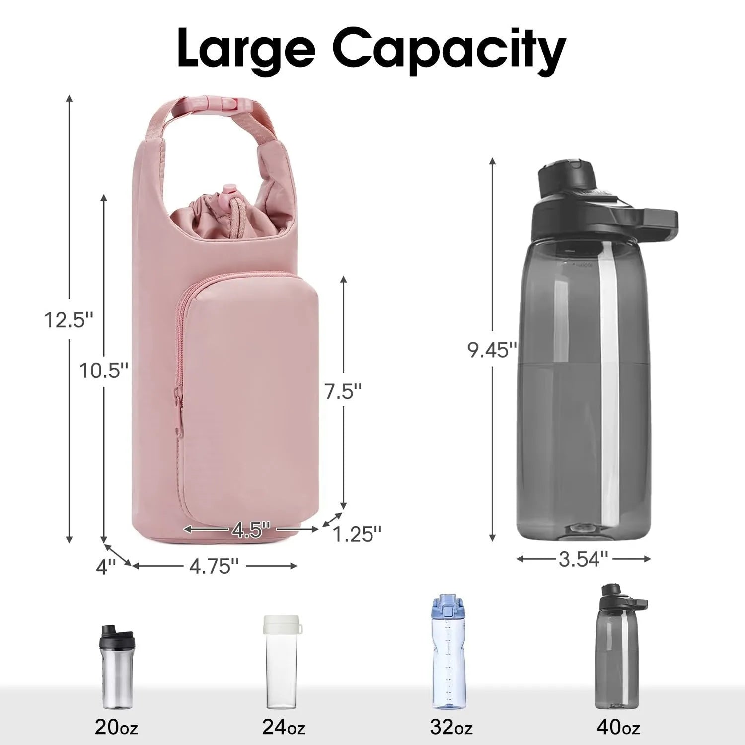 Water Bottle Bag  Mobile Phone All-in-one Bag  Insulated Cup Cover  Can Be Slung Over Water Cup Cover