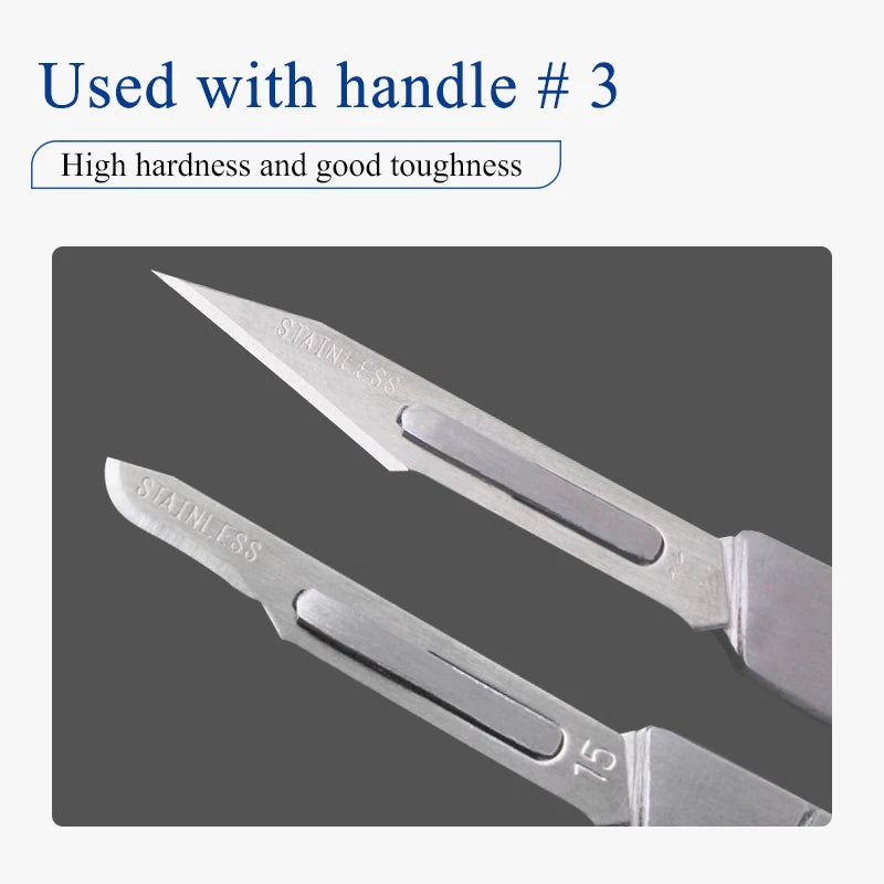 Surgical Blade Disposable Stainless Steel Surgical Blade 11 # 15 # Industrial Carving Knife Mobile Phone Maintenance Blade