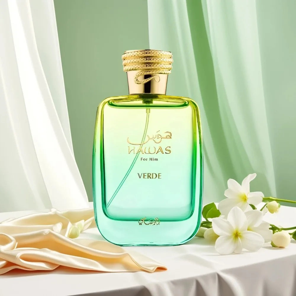 Rasasi Hawas Verde Long-Lasting EDP 100ml Men's Fresh Citrus Woody Perfume Rosemary Amber Scent