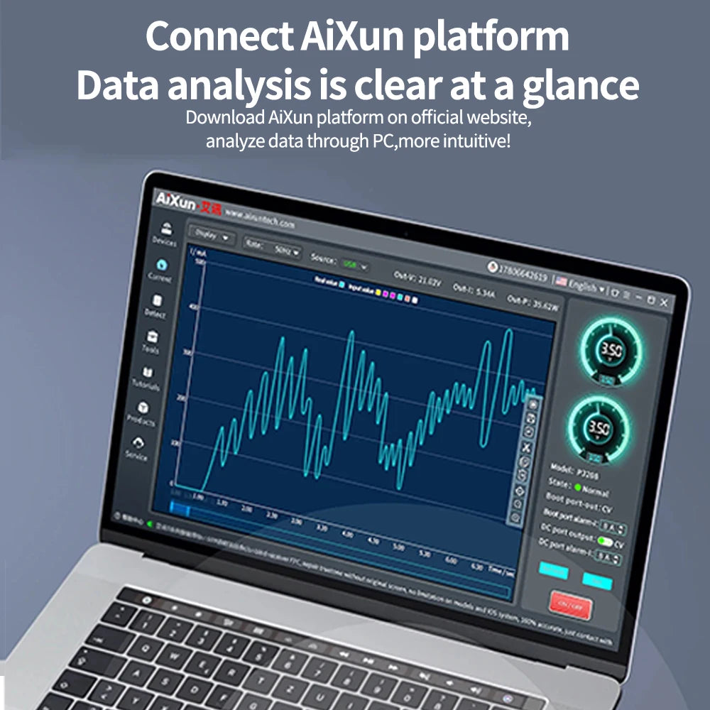 Aixun P3208 320W Intelligent Regulated Power Supply One-click Power-on Tool for Mobile Phone Repair Motherboard Battery Testing