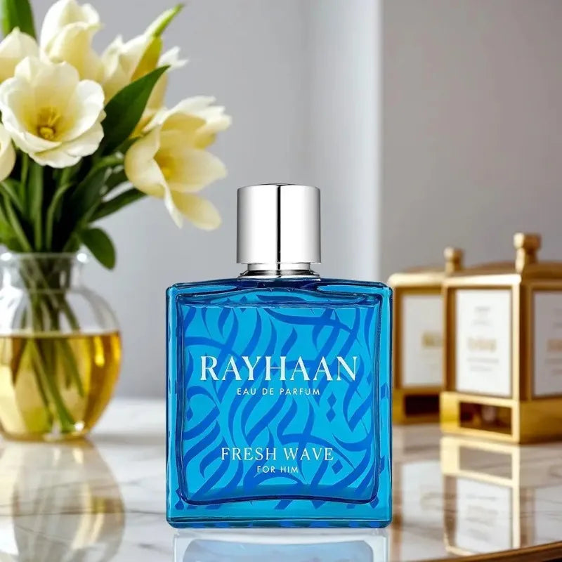 Rayhaan Fresh Wave Eau de Parfum 3.4 Oz Premium Original Arab Perfumes Natural Lasting Aquatic Pheromones Perfume Cologne 100 ML