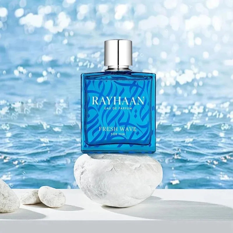 Rayhaan Fresh Wave Eau de Parfum 3.4 Oz Premium Original Arab Perfumes Natural Lasting Aquatic Pheromones Perfume Cologne 100 ML