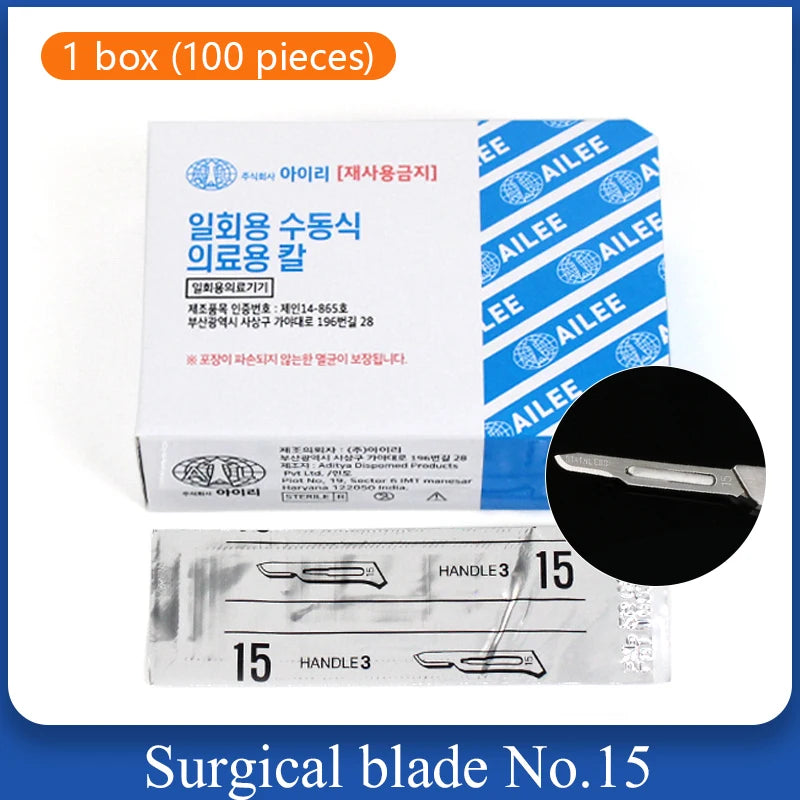 Surgical Blade Disposable Stainless Steel Surgical Blade 11 # 15 # Industrial Carving Knife Mobile Phone Maintenance Blade