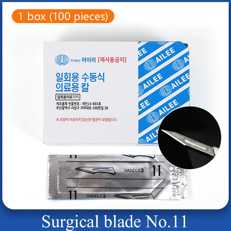 Surgical Blade Disposable Stainless Steel Surgical Blade 11 # 15 # Industrial Carving Knife Mobile Phone Maintenance Blade