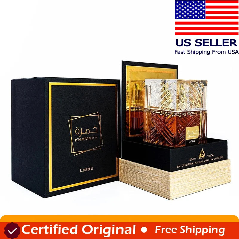 100ML Lattafa Original Arab Perfume Khamrah Qahwa Dukhan Ladies' Fragrance Spray Cologne for Man