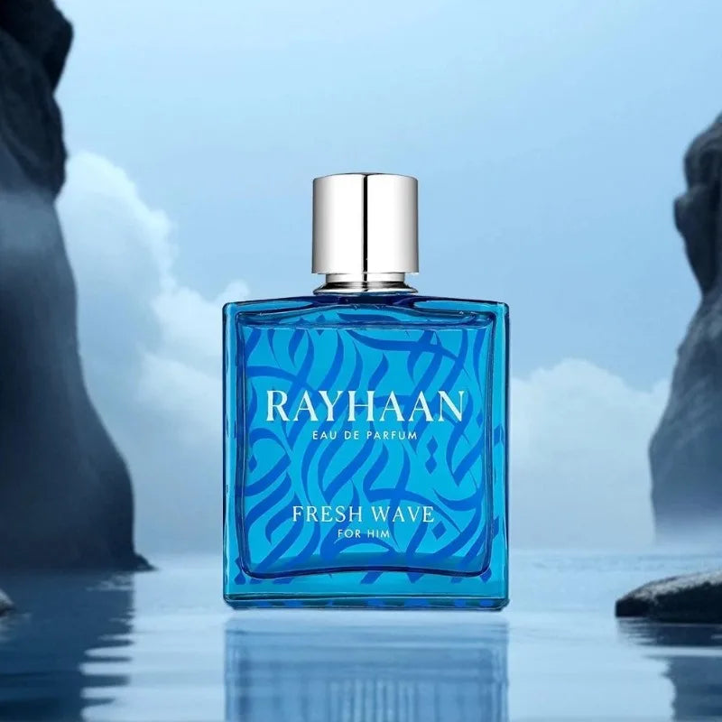 Rayhaan Fresh Wave Eau de Parfum 3.4 Oz Premium Original Arab Perfumes Natural Lasting Aquatic Pheromones Perfume Cologne 100 ML